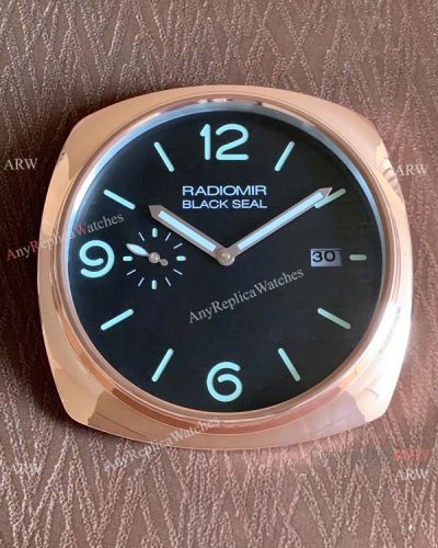 Rose Gold Black Face Panerai Radiomir Black Seal Wall Clocks - PAM388